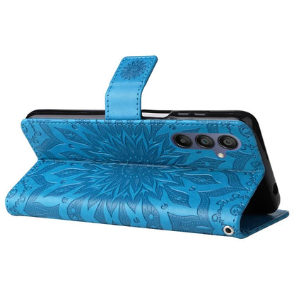 KT Imprinting Flower Series-1 For Samsung Galaxy A16 5G Case Sunflower Leather Wallet Folio Phone Cover