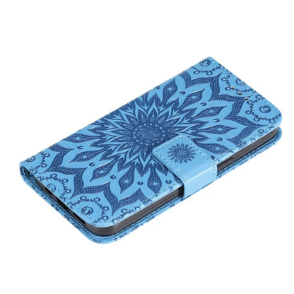 KT Imprinting Flower Series-1 For Samsung Galaxy A16 5G Case Sunflower Leather Wallet Folio Phone Cover