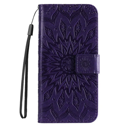 KT Imprinting Flower Series-1 For Samsung Galaxy A16 5G Case Sunflower Leather Wallet Folio Phone Cover