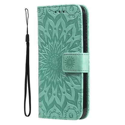 KT Imprinting Flower Series-1 For Samsung Galaxy A16 5G Case Sunflower Leather Wallet Folio Phone Cover