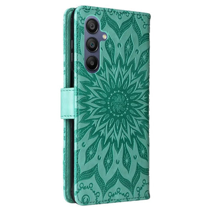 KT Imprinting Flower Series-1 For Samsung Galaxy A16 5G Case Sunflower Leather Wallet Folio Phone Cover