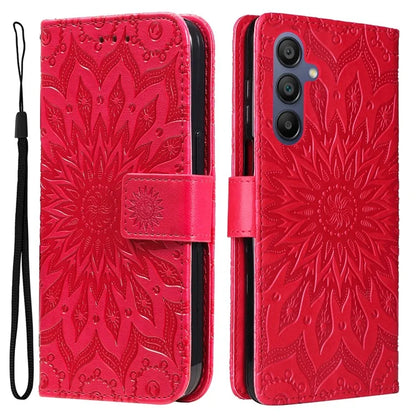 KT Imprinting Flower Series-1 For Samsung Galaxy A16 5G Case Sunflower Leather Wallet Folio Phone Cover