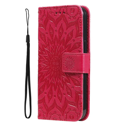 KT Imprinting Flower Series-1 For Samsung Galaxy A16 5G Case Sunflower Leather Wallet Folio Phone Cover
