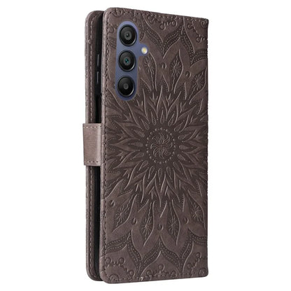 KT Imprinting Flower Series-1 For Samsung Galaxy A16 5G Case Sunflower Leather Wallet Folio Phone Cover