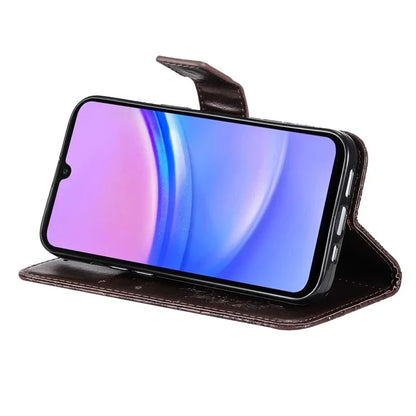 KT Imprinting Flower Series-1 For Samsung Galaxy A16 5G Case Sunflower Leather Wallet Folio Phone Cover