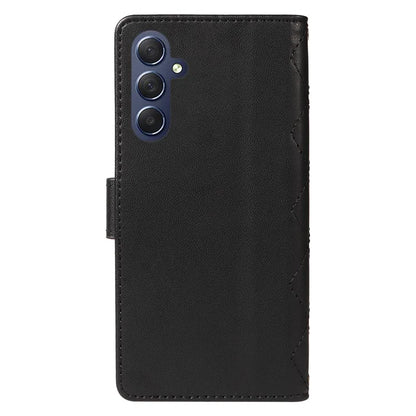 For Samsung Galaxy A16 5G Case Wallet Rhombus Leather Phone Cover with Shoulder Strap, Wrist Strap