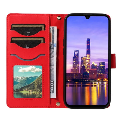 For Samsung Galaxy A16 5G Case Wallet Rhombus Leather Phone Cover with Shoulder Strap, Wrist Strap
