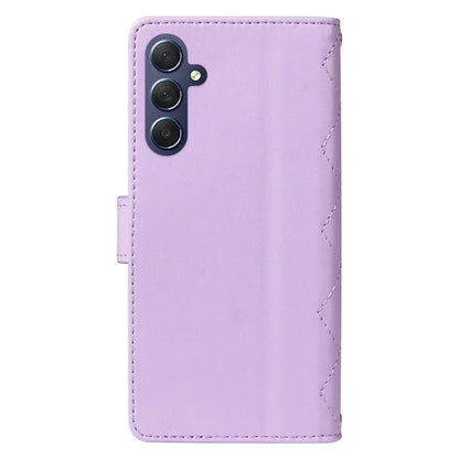 For Samsung Galaxy A16 5G Case Wallet Rhombus Leather Phone Cover with Shoulder Strap, Wrist Strap