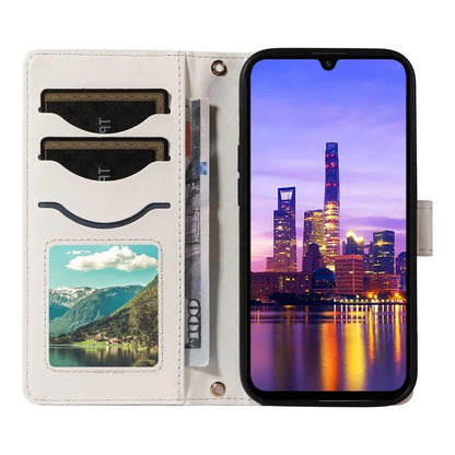 For Samsung Galaxy A16 5G Case Wallet Rhombus Leather Phone Cover with Shoulder Strap, Wrist Strap