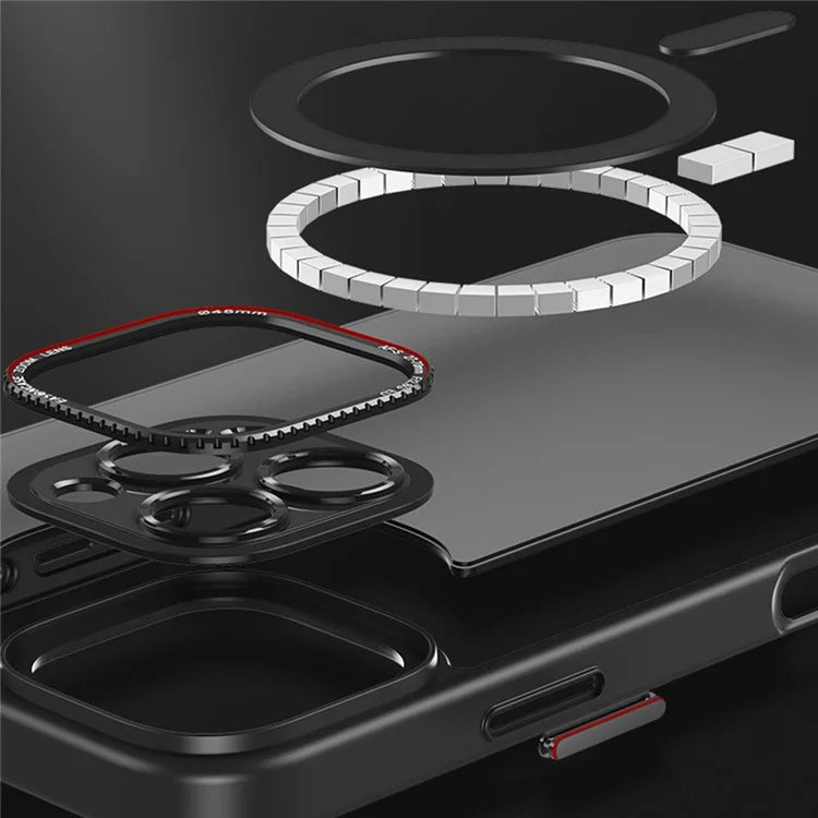 For iPhone 16 Pro Max Case PC + TPU Phone Back Cover Compatible with MagSafe
