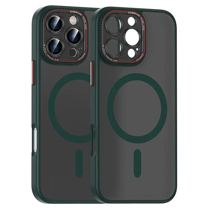 For iPhone 16 Pro Max Case PC + TPU Phone Back Cover Compatible with MagSafe