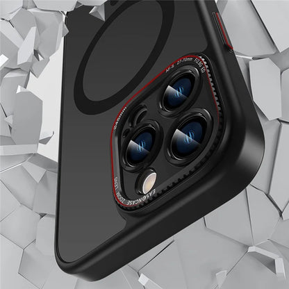 For iPhone 16 Pro Max Case PC + TPU Phone Back Cover Compatible with MagSafe