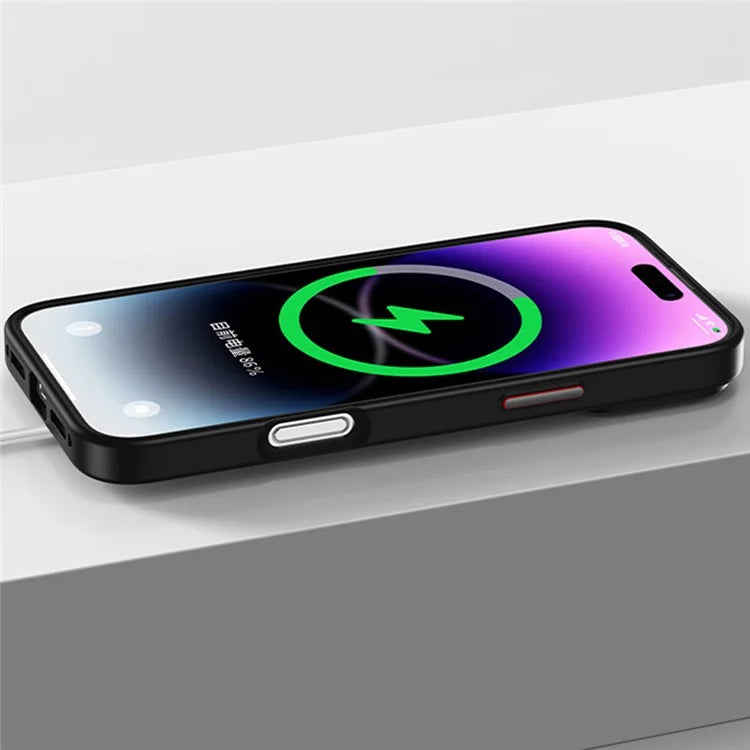 For iPhone 16 Pro Max Case PC + TPU Phone Back Cover Compatible with MagSafe
