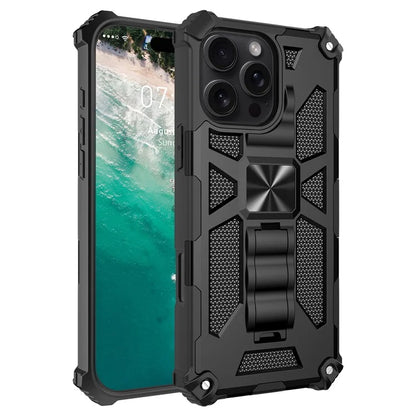 For iPhone 16 Pro Phone Case Kickstand Drop Protection PC + TPU Back Cover