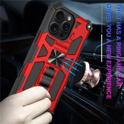 For iPhone 16 Pro Phone Case Kickstand Drop Protection PC + TPU Back Cover