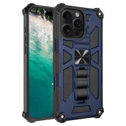For iPhone 16 Pro Phone Case Kickstand Drop Protection PC + TPU Back Cover
