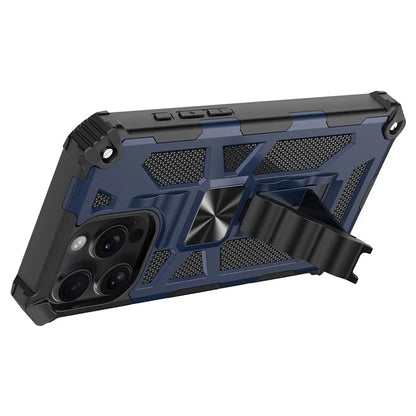 For iPhone 16 Pro Phone Case Kickstand Drop Protection PC + TPU Back Cover