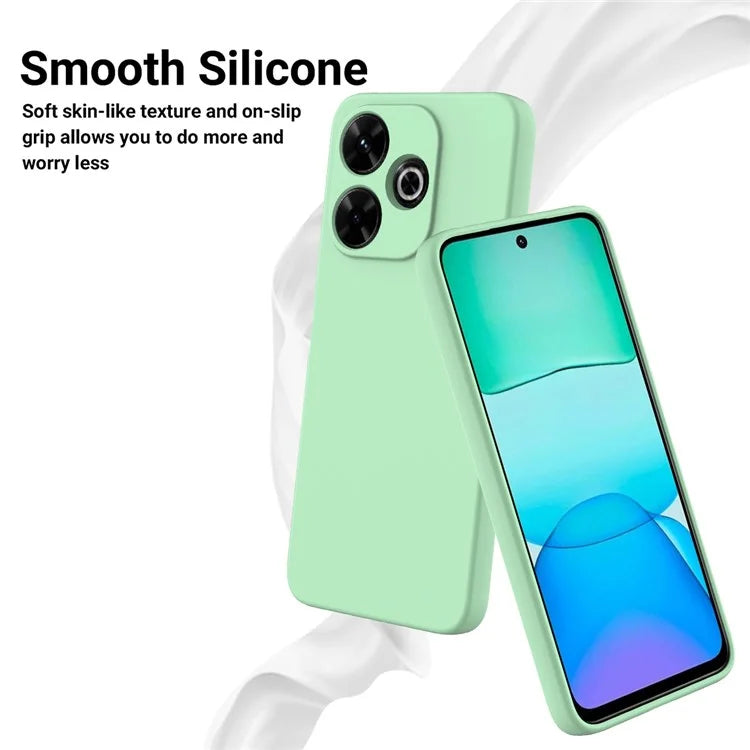 For Xiaomi Poco M6 Plus 5G Neo Case Anti-Drop Liquid Silicone Phone Cover with Strap