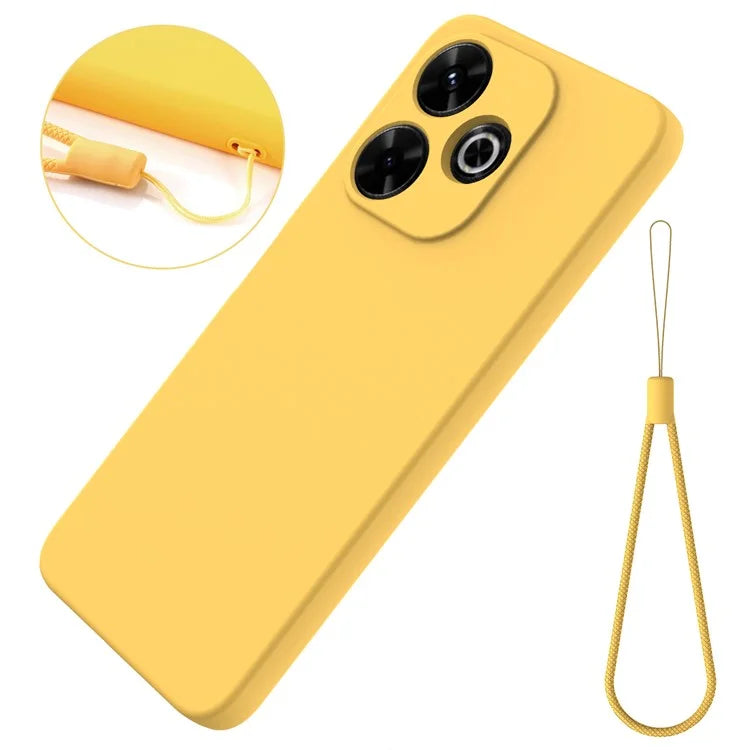 For Xiaomi Poco M6 Plus 5G Neo Case Anti-Drop Liquid Silicone Phone Cover with Strap