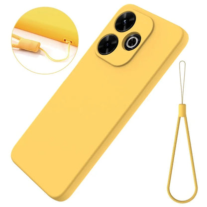 For Xiaomi Poco M6 Plus 5G Neo Case Anti-Drop Liquid Silicone Phone Cover with Strap