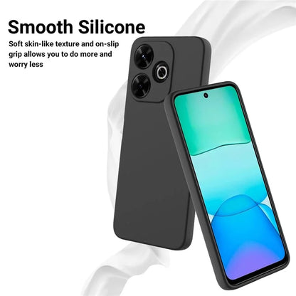For Xiaomi Poco M6 Plus 5G Neo Case Anti-Drop Liquid Silicone Phone Cover with Strap