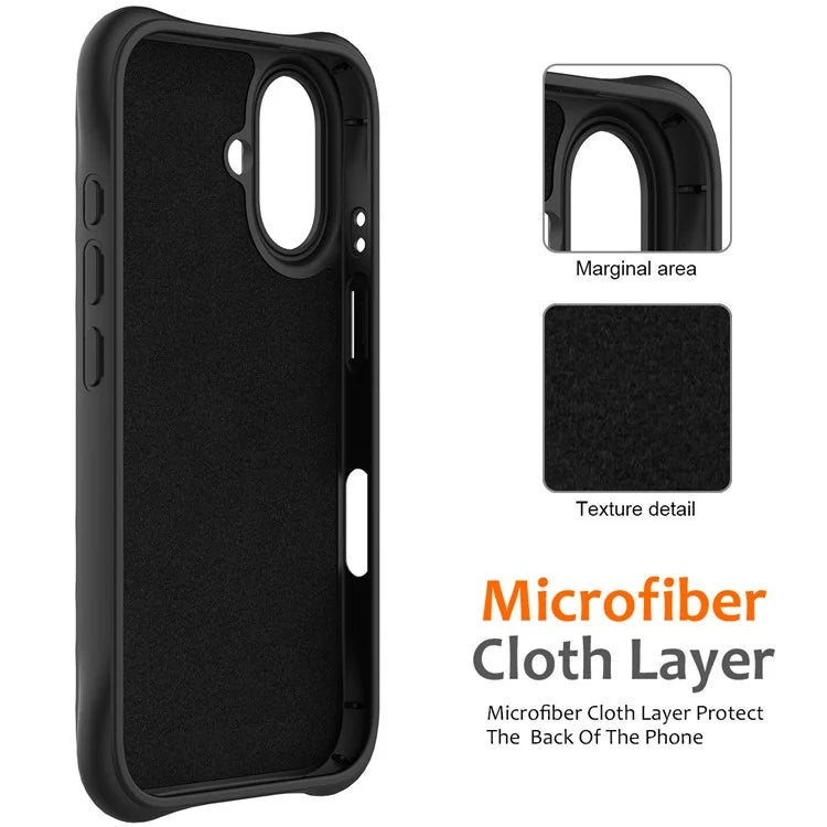 For iPhone 16 Case Compatible with MagSafe Ripple Texture Liquid Silicone Protective Cover with Strap