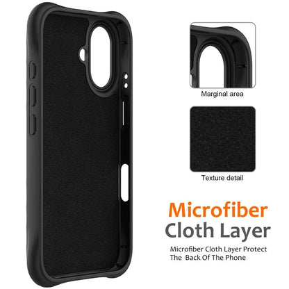 For iPhone 16 Case Compatible with MagSafe Ripple Texture Liquid Silicone Protective Cover with Strap
