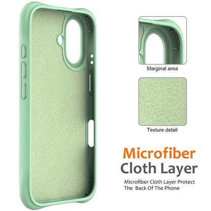 For iPhone 16 Case Compatible with MagSafe Ripple Texture Liquid Silicone Protective Cover with Strap