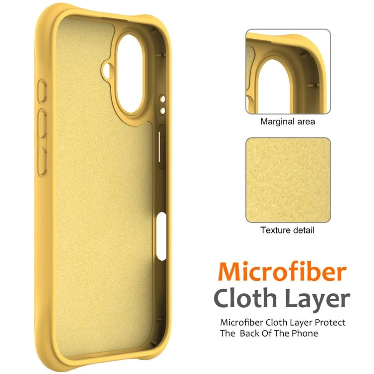For iPhone 16 Case Compatible with MagSafe Ripple Texture Liquid Silicone Protective Cover with Strap