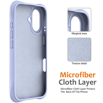 For iPhone 16 Case Compatible with MagSafe Ripple Texture Liquid Silicone Protective Cover with Strap