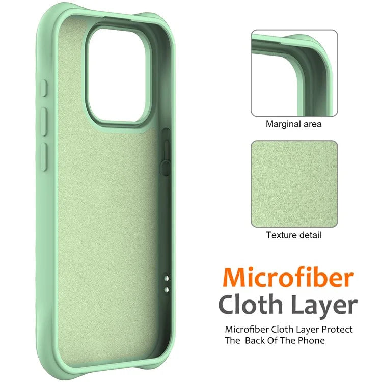 For iPhone 16 Pro Case Compatible with MagSafe Ripple Texture Liquid Silicone Protective Cover with Strap
