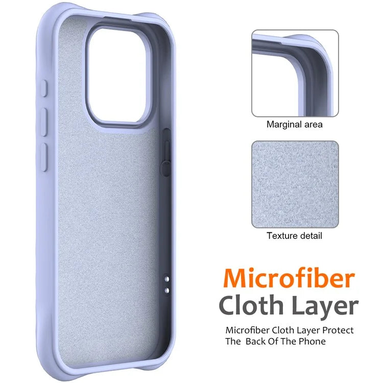 For iPhone 16 Pro Case Compatible with MagSafe Ripple Texture Liquid Silicone Protective Cover with Strap
