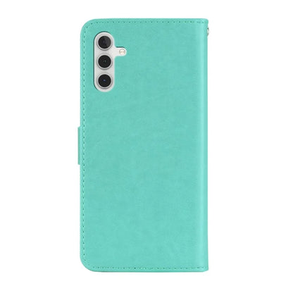 For Samsung Galaxy S24 FE Wallet Case Owl Flower Imprinted Rhinestone Leather Cover