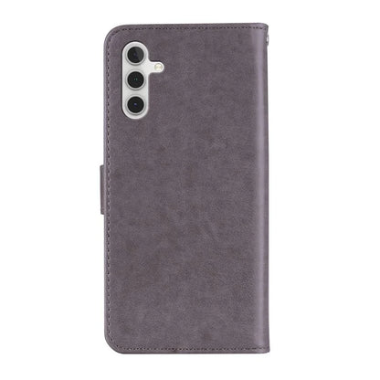For Samsung Galaxy S24 FE Wallet Case Owl Flower Imprinted Rhinestone Leather Cover