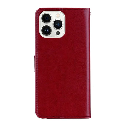 For iPhone 16 Pro Case Owl Flower Imprinted Leather Cover Wallet with Strap