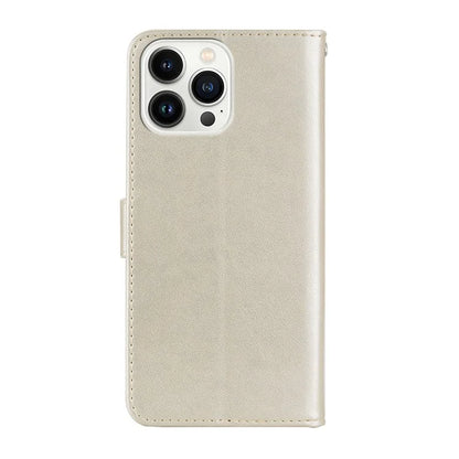 For iPhone 16 Pro Case Owl Flower Imprinted Leather Cover Wallet with Strap