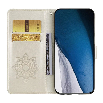 For iPhone 16 Plus Case Owl Flower Imprinted Leather Cover Wallet with Strap