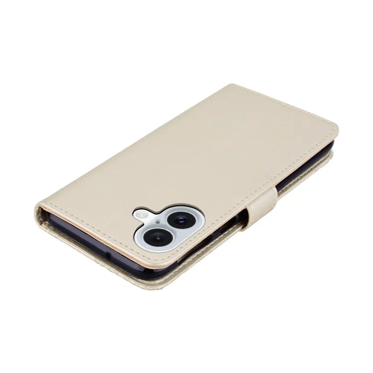 For iPhone 16 Plus Case Owl Flower Imprinted Leather Cover Wallet with Strap