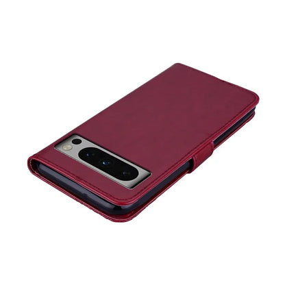 For Google Pixel 9 Pro XL Case Owl Flower Imprinted Leather Cover Wallet with Strap