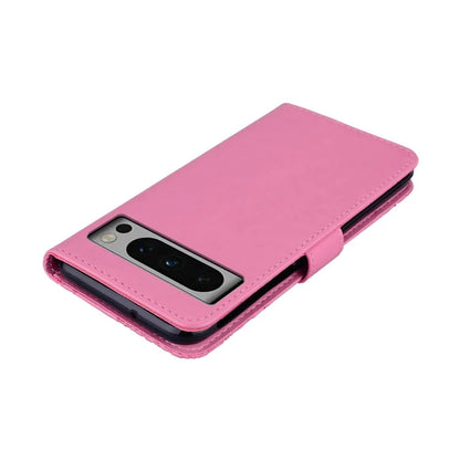 For Google Pixel 9 Pro XL Case Owl Flower Imprinted Leather Cover Wallet with Strap