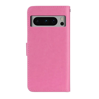 For Google Pixel 9 Pro XL Case Owl Flower Imprinted Leather Cover Wallet with Strap