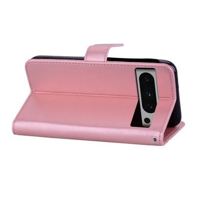 For Google Pixel 9 Pro XL Case Owl Flower Imprinted Leather Cover Wallet with Strap