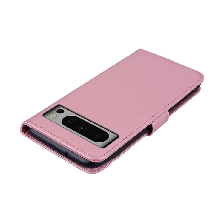 For Google Pixel 9 Pro XL Case Owl Flower Imprinted Leather Cover Wallet with Strap