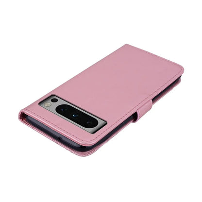 For Google Pixel 9 Pro XL Case Owl Flower Imprinted Leather Cover Wallet with Strap