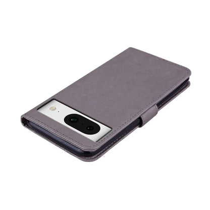 For Google Pixel 9 Pro  /  Pixel 9 Case Owl Flower Imprinted Leather Cover Wallet with Strap