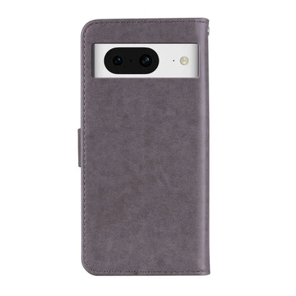 For Google Pixel 9 Pro  /  Pixel 9 Case Owl Flower Imprinted Leather Cover Wallet with Strap