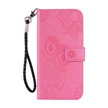 For Google Pixel 9 Pro  /  Pixel 9 Case Owl Flower Imprinted Leather Cover Wallet with Strap
