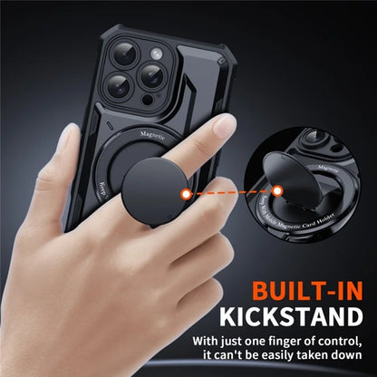 For iPhone 16 Case Compatible with MagSafe Kickstand TPU+PC Phone Cover