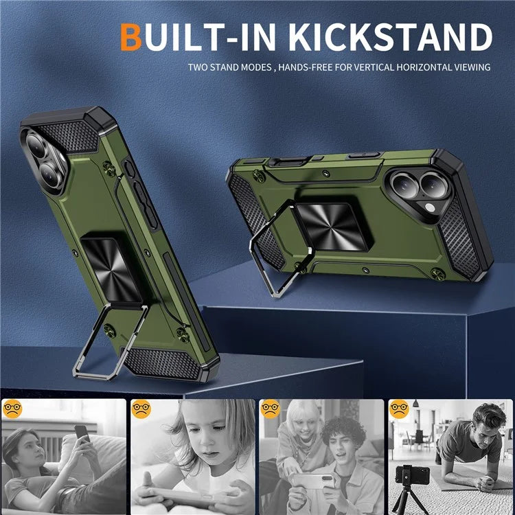 For iPhone 16 Case Military Grade Anti-Drop TPU+PC Phone Shell