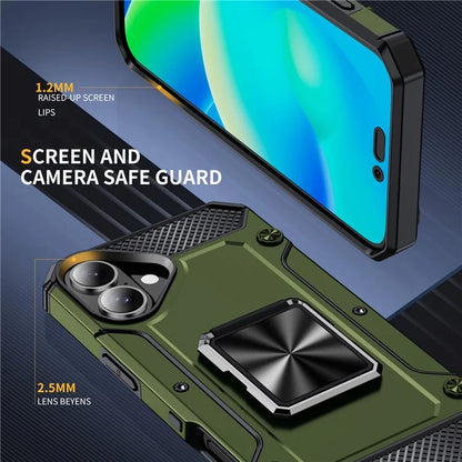 For iPhone 16 Case Military Grade Anti-Drop TPU+PC Phone Shell